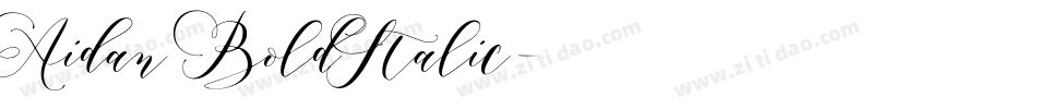 Aidan BoldItalic字体转换